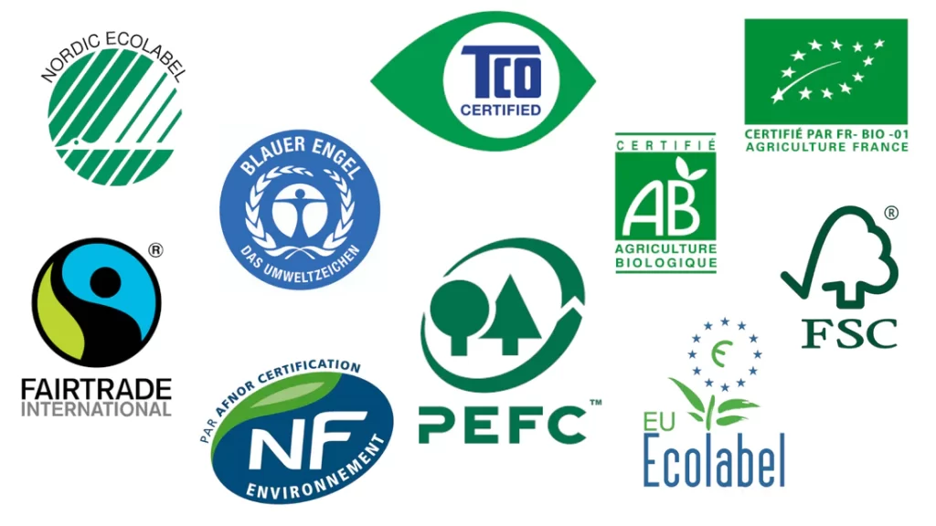 Image qui représente l'ensemble des logos éco-responsables.